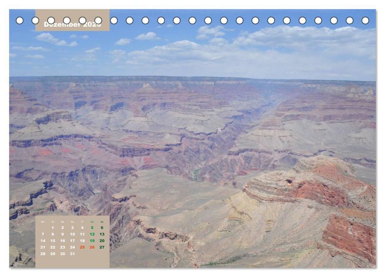 Produktbild: Erlebe mit mir die Schluchten des Grand Canyon (Tischkalender 2026 DIN A5 quer), CALVENDO Monatskalender