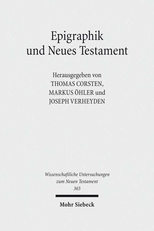 Produktbild: Epigraphik und Neues Testament