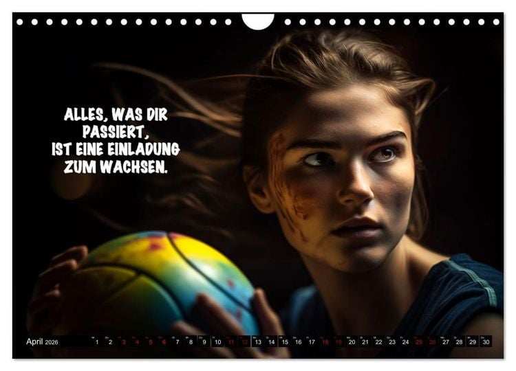 Produktbild: Motivation und Handball (Wandkalender 2026 DIN A4 quer), CALVENDO Monatskalender