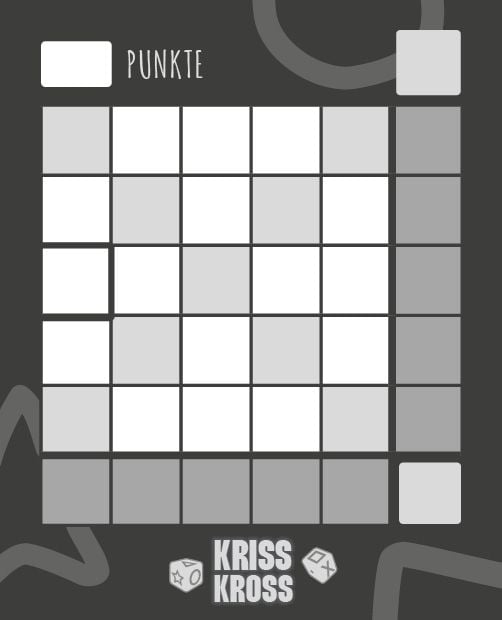 Produktbild: W&uuml;rfelspiel: Kriss Kross &ndash; Wer erreicht die h&ouml;chste Punktzahl?
