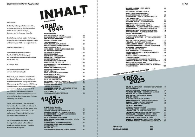 Produktbild: Die kuriosesten Autos aller Zeiten