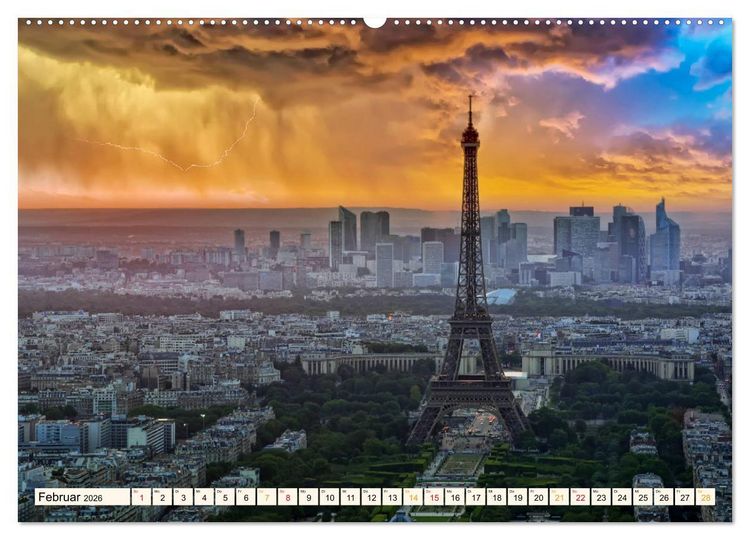 Produktbild: Eiffelturm - Ikone der Architektur (Wandkalender 2026 DIN A2 quer), CALVENDO Monatskalender