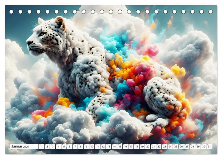 Produktbild: Wolkenkreaturen (Tischkalender 2026 DIN A5 quer), CALVENDO Monatskalender