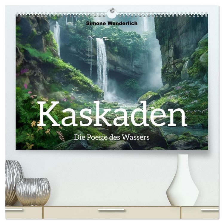 Produktbild: Kaskaden - Die Poesie des Wassers (hochwertiger Premium Wandkalender 2026 DIN A2 quer), Kunstdruck in Hochglanz