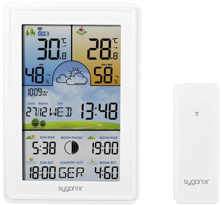 Sygonix SY-5509564 Digitale-Wetterstation Vorhersage für 12 bis 24 Stunden Anzahl Sensoren max. 3 St.