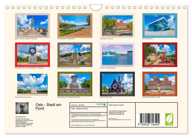 Produktbild: Oslo - Stadt am Fjord (Wandkalender 2026 DIN A4 quer), CALVENDO Monatskalender