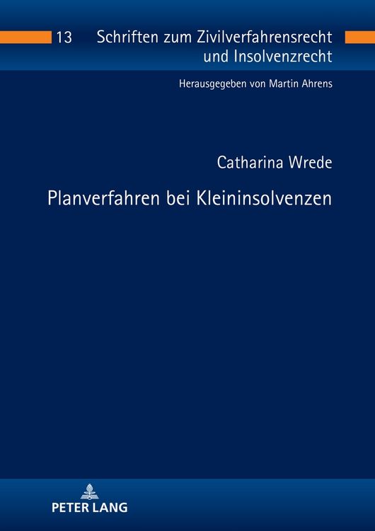 Produktbild: Planverfahren bei Kleininsolvenzen