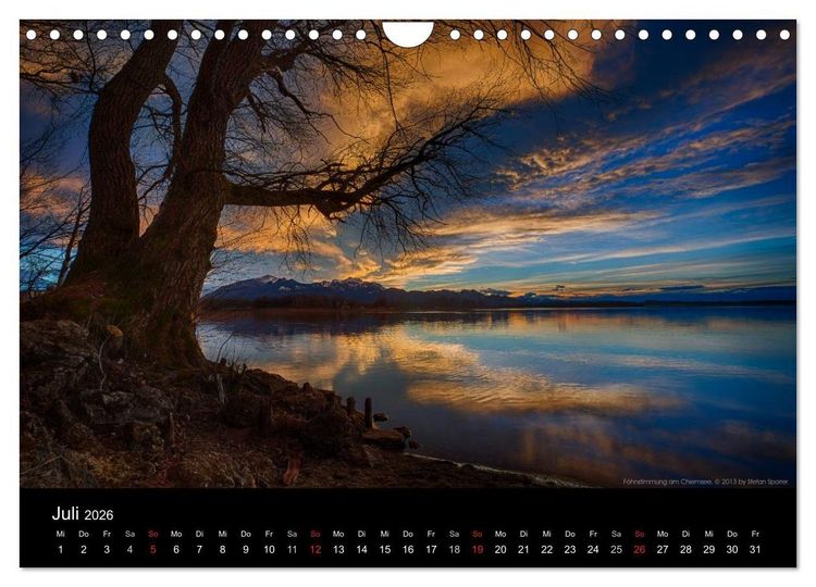 Produktbild: Licht &uuml;ber Bergen und Seen (Wandkalender 2026 DIN A4 quer), CALVENDO Monatskalender