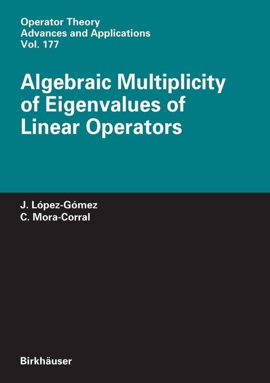 Produktbild: Algebraic Multiplicity of Eigenvalues of Linear Operators