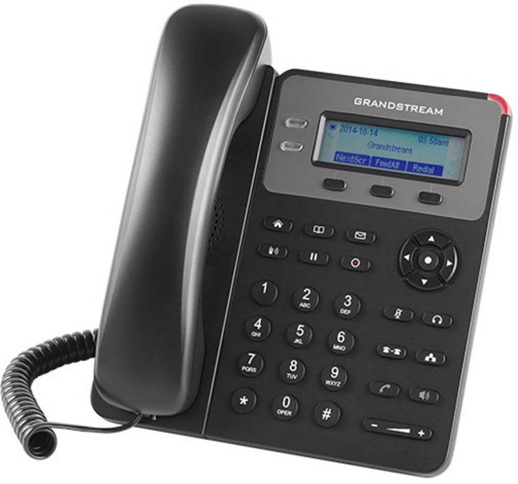 Produktbild: Grandstream SIP GXP-1615 Entry mit PoE Schnurgebundenes Telefon, VoIP PoE Farbdisplay Grau, Schwarz
