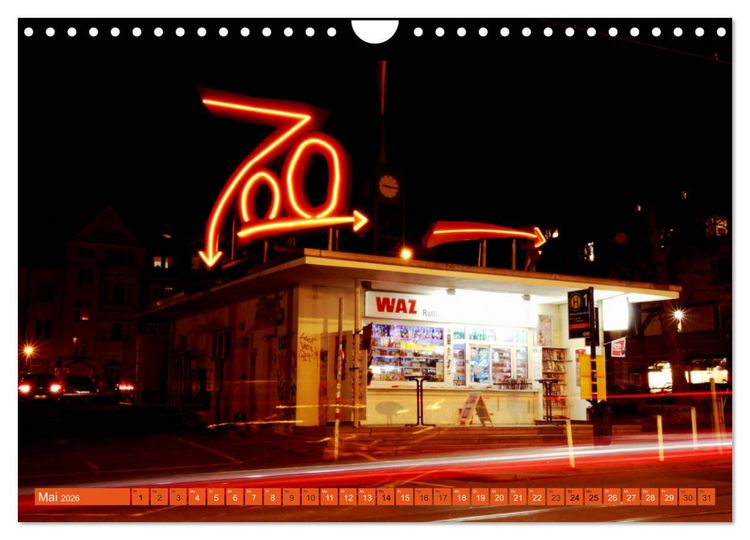 Produktbild: Essen Lichter der Nacht (Wandkalender 2026 DIN A4 quer), CALVENDO Monatskalender