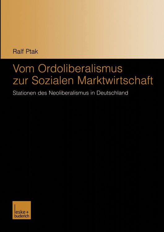 Produktbild: Vom Ordoliberalismus zur Sozialen Marktwirtschaft
