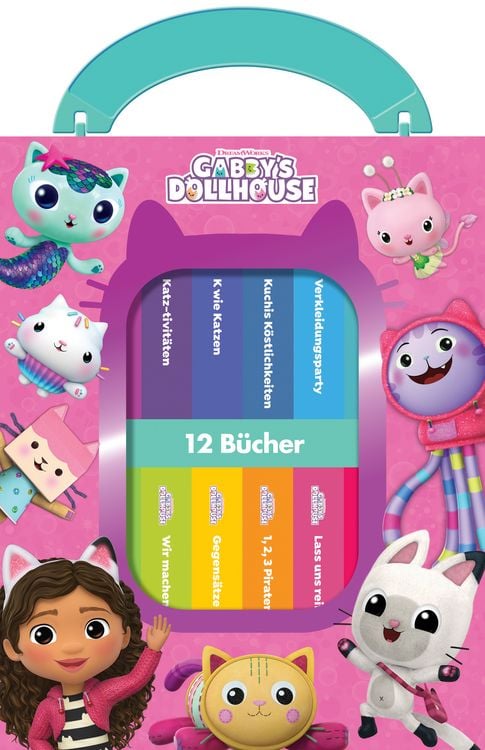 Produktbild: Gabby's Dollhouse - Meine erste Bibliothek - B&uuml;cherbox mit 12 Pappbilderb&uuml;chern - Gabby's Dollhouse