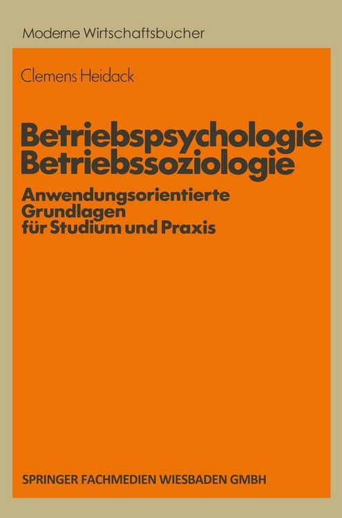 Produktbild: Betriebspsychologie/Betriebssoziologie