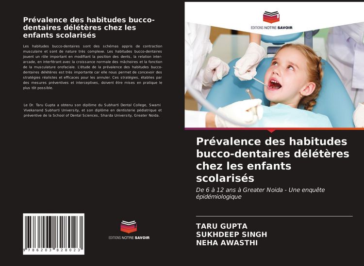 Produktbild: Pr&eacute;valence des habitudes bucco-dentaires d&eacute;l&eacute;t&egrave;res chez les enfants scolaris&eacute;s