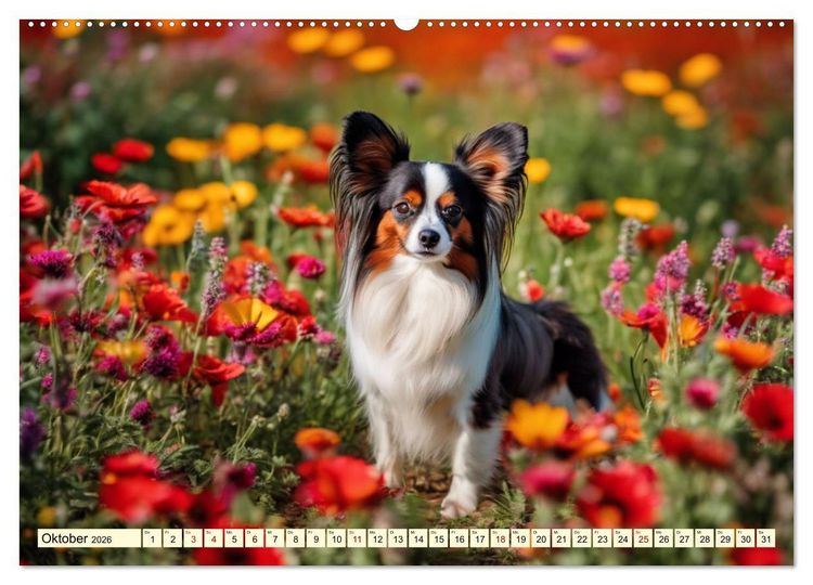 Produktbild: Papillon - bringt jedes Herz zum Schmelzen (hochwertiger Premium Wandkalender 2026 DIN A2 quer), Kunstdruck in Hochglanz