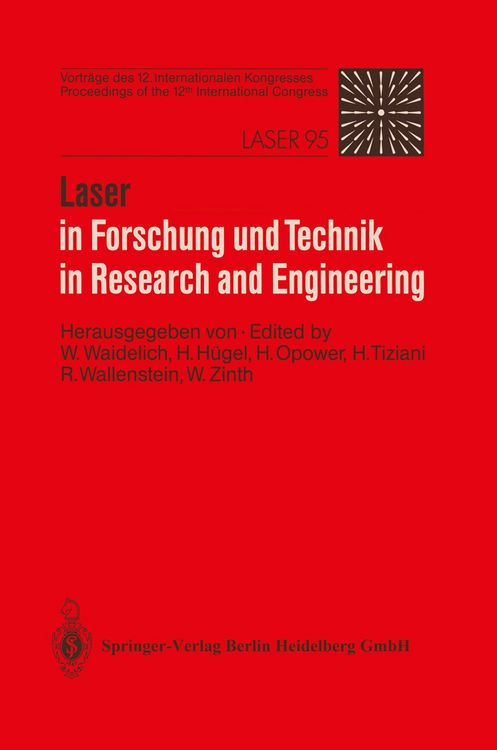 Produktbild: Laser in Forschung und Technik / Laser in Research and Engineering