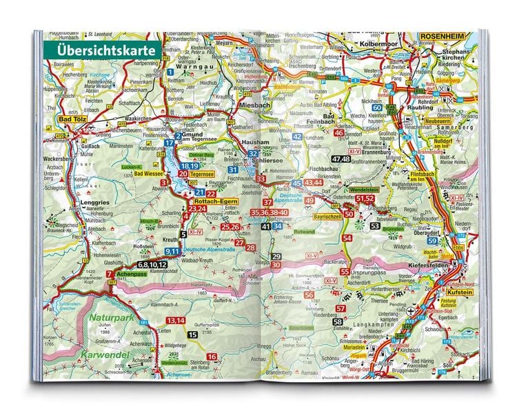 Produktbild: KOMPASS Wanderf&uuml;hrer Tegernsee, Schliersee, 60 Touren mit Extra-Tourenkarte