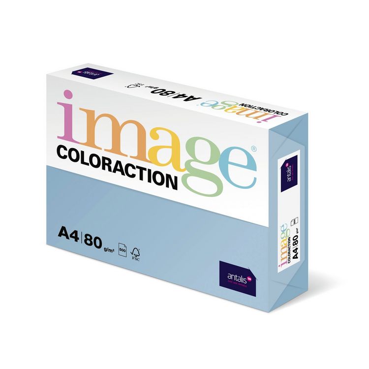 Produktbild: Kopierpapier image COLORACTION 80g/m&sup2; eisblau DIN A4 500 Blatt