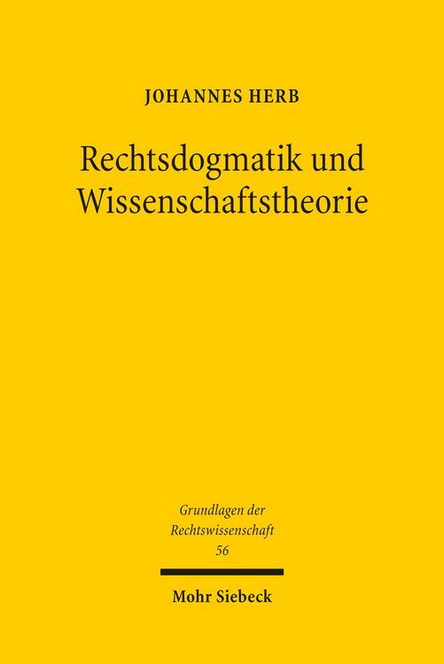 Produktbild: Rechtsdogmatik und Wissenschaftstheorie