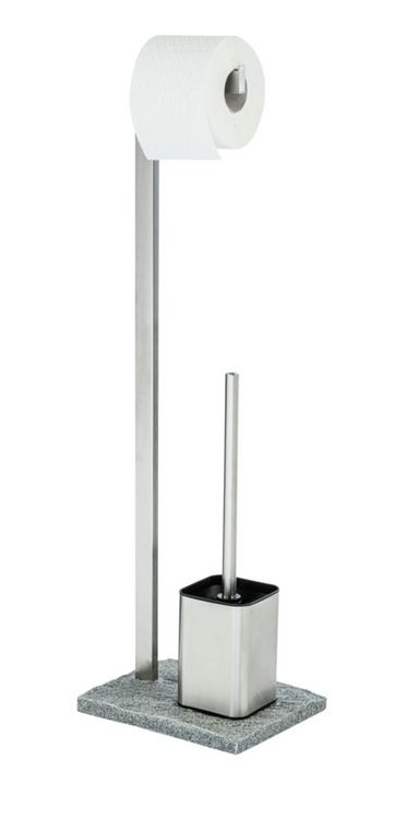 Produktbild: Stand WC-Garnitur Mod. Granit Edelstahl, rostfrei
