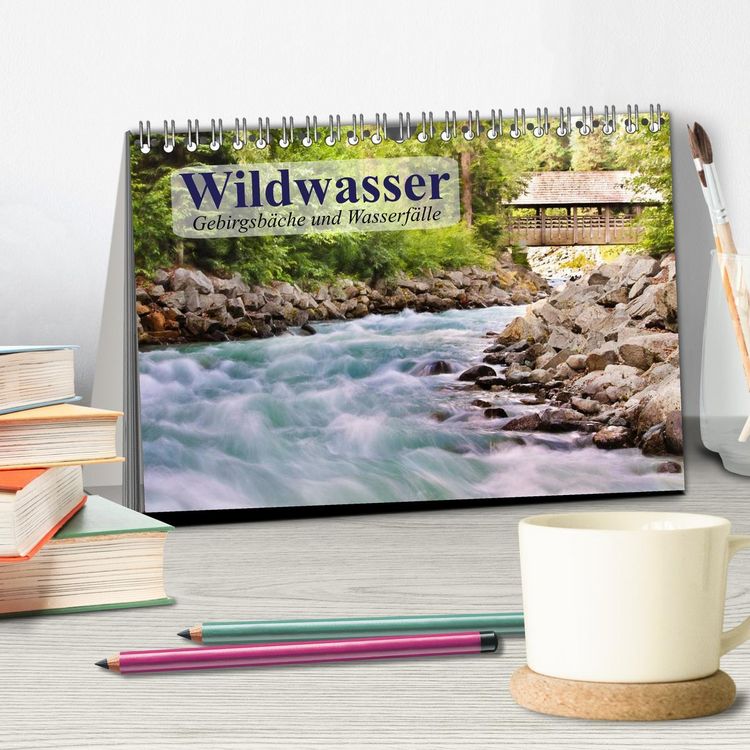 Produktbild: Wildwasser. Gebirgsb&auml;che und Wasserf&auml;lle (Tischkalender 2026 DIN A5 quer), CALVENDO Monatskalender