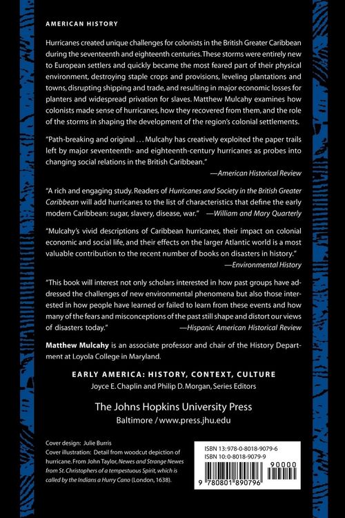 Produktbild: Hurricanes and Society in the British Greater Caribbean, 1624-1783