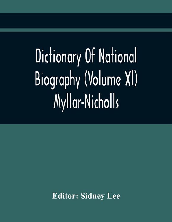 Produktbild: Dictionary Of National Biography (Volume Xl) Myllar-Nicholls