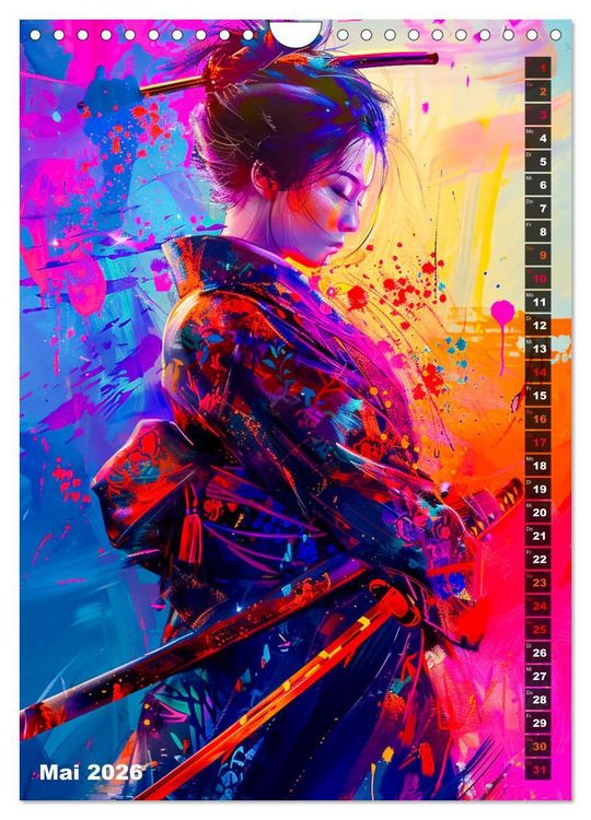 Produktbild: Samurai - Onna Bugeisha (Wandkalender 2026 DIN A4 hoch), CALVENDO Monatskalender