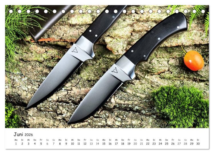 Produktbild: Handgefertigte Jagdmesser (Tischkalender 2026 DIN A5 quer), CALVENDO Monatskalender