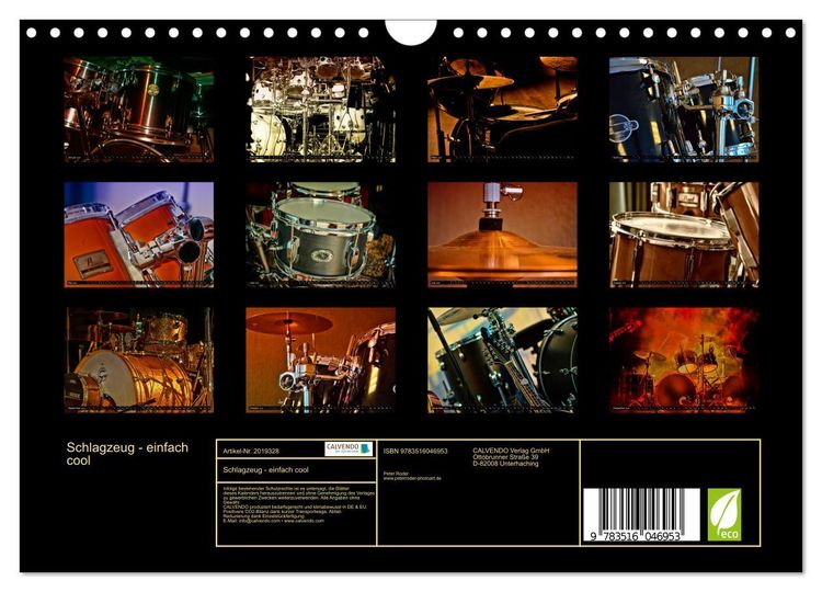 Produktbild: Schlagzeug - einfach cool (Wandkalender 2026 DIN A4 quer), CALVENDO Monatskalender