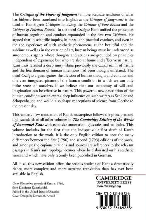 Produktbild: Critique of the Power of Judgment