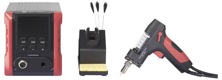 Produktbild: TOOLCRAFT TC-8955 Entl&ouml;tstation digital 150W 300 - 480&deg;C inkl. Entl&ouml;tsaugpumpe
