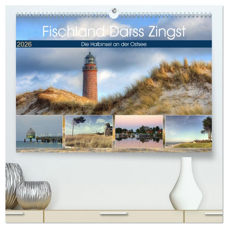 Produktbild: Fischland Dar&szlig; Zingst &ndash; Die Halbinsel an der Ostsee (hochwertiger Premium Wandkalender 2026 DIN A2 quer), Kunstdruck in Hochglanz