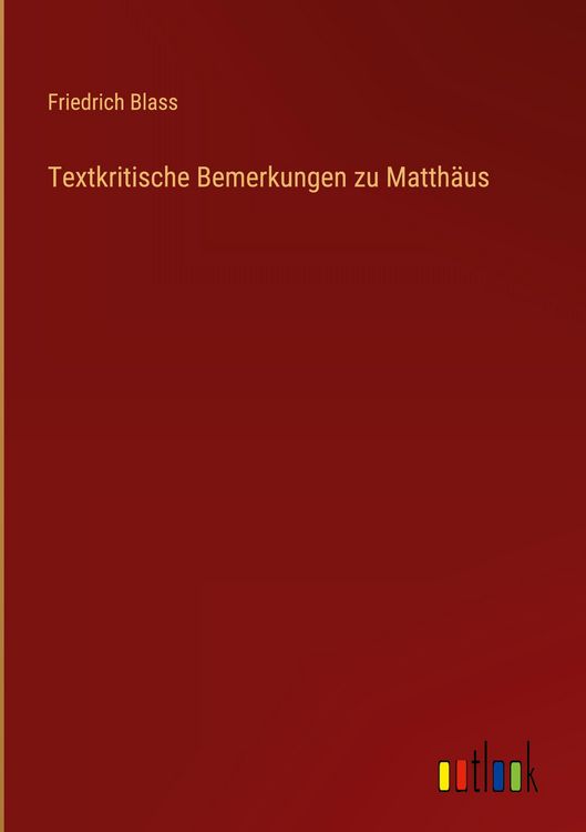 Produktbild: Textkritische Bemerkungen zu Matth&auml;us