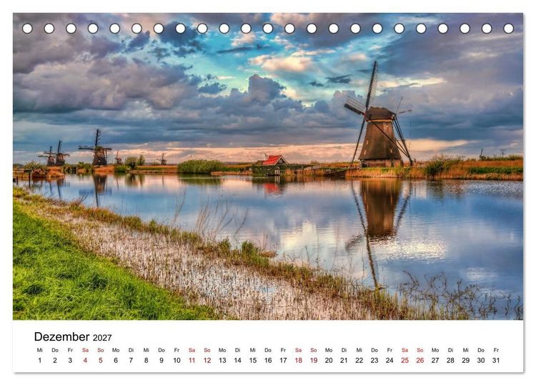 Produktbild: M&auml;rchenhafte Windm&uuml;hlen (Tischkalender 2027 DIN A5 quer), CALVENDO Monatskalender