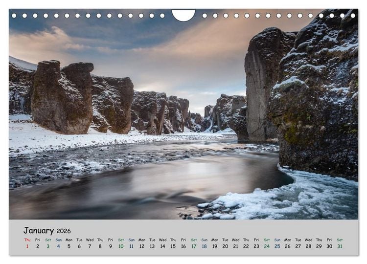 Produktbild: Natural scenery of Iceland (Wall Calendar 2026 DIN A4 landscape), CALVENDO 12 Month Wall Calendar