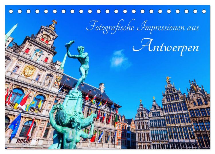Produktbild: Fotografische Impressionen aus Antwerpen (Tischkalender 2026 DIN A5 quer), CALVENDO Monatskalender
