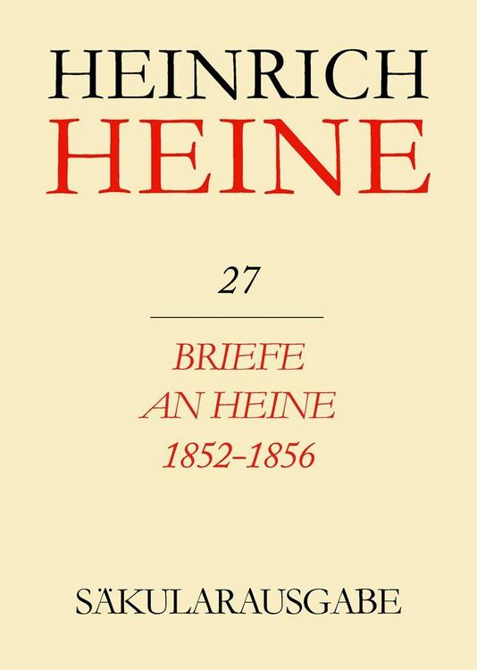 Produktbild: Briefe an Heine 1852-1856
