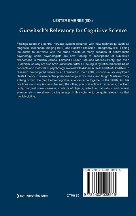 Produktbild: Gurwitsch's Relevancy for Cognitive Science