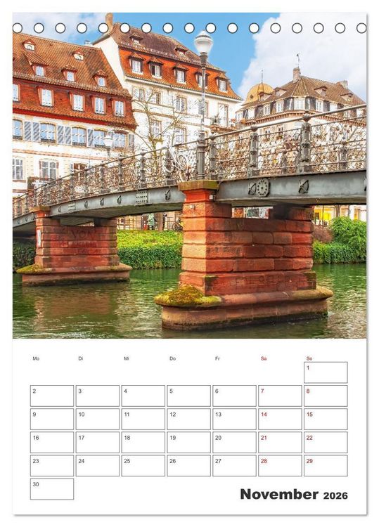 Produktbild: Stra&szlig;burg - Urlaubsplaner (Tischkalender 2026 DIN A5 hoch), CALVENDO Monatskalender