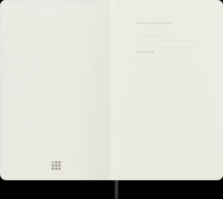 Produktbild: Moleskine Vegea Boa Notizbuch Large/A5 liniert weicher Einband schwarz in Box
