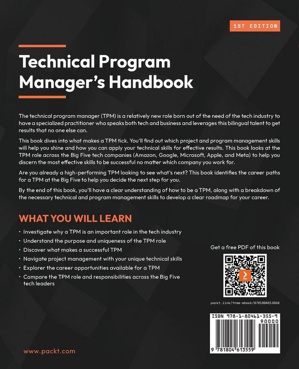 Produktbild: Technical Program Manager's Handbook