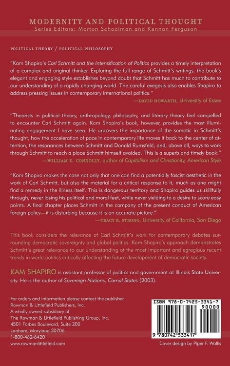 Produktbild: Carl Schmitt and the Intensification of Politics