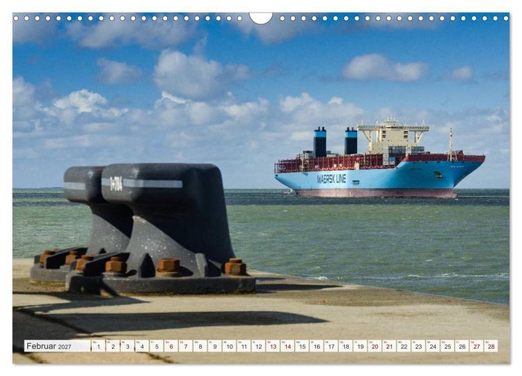 Produktbild: JadeWeserPort Wilhelmshaven &ndash; Maritime Perspektiven am Containerhafen (Wandkalender 2027 DIN A3 quer), CALVENDO Monatskalender