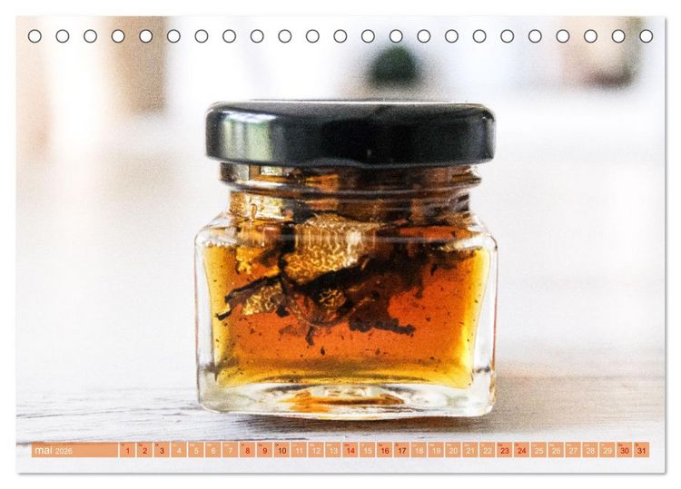 Produktbild: Tr&eacute;sors de truffes fran&ccedil;aises (Calendrier de bureau 2026 DIN A5 vertical), CALVENDO calendrier mensuel