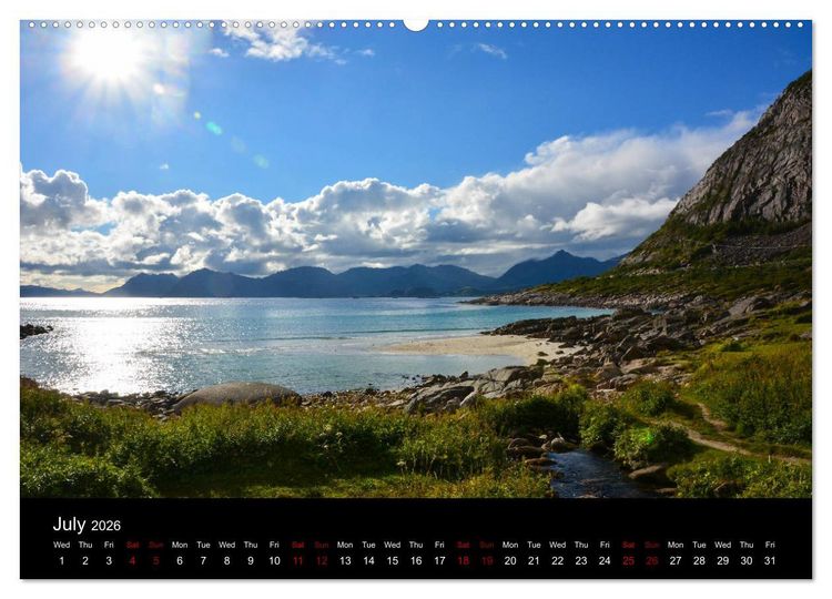 Produktbild: The magical Lofoten Islands (High Quality Premium Wall Calendar 2026 DIN A2 landscape),CALVENDO 12 Month Wall Calendar