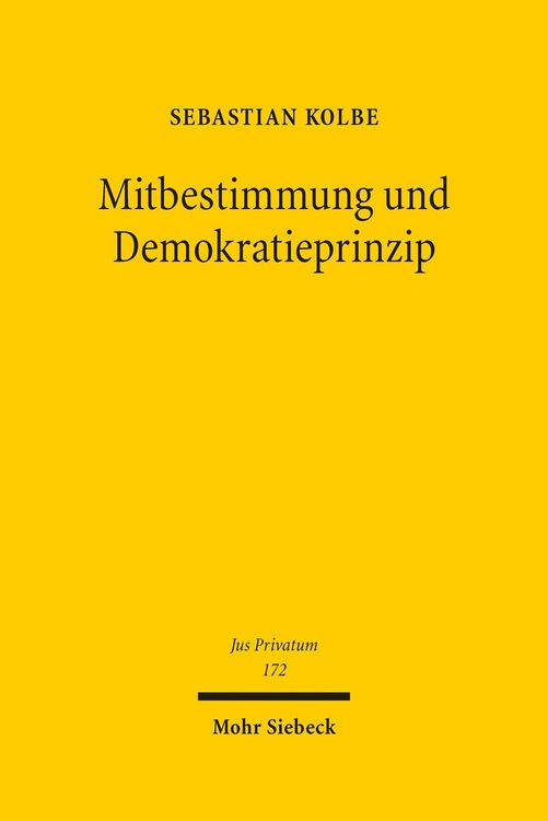 Produktbild: Mitbestimmung und Demokratieprinzip