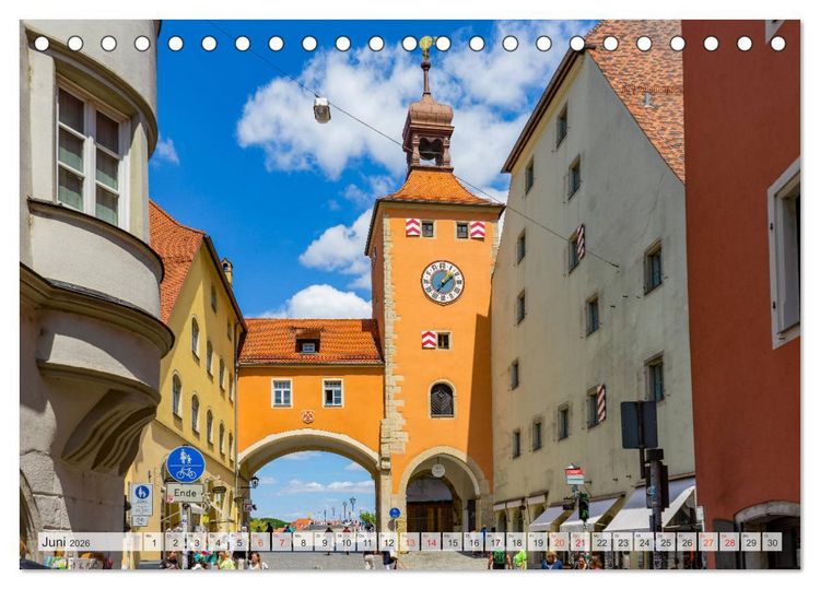 Produktbild: Regensburg Stadtansichten (Tischkalender 2026 DIN A5 quer), CALVENDO Monatskalender