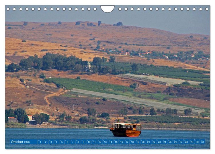 Produktbild: See Genezareth und Jordan-Fluss. Orte der Bibel (Wandkalender 2026 DIN A4 quer), CALVENDO Monatskalender